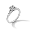 Thumbnail Image 3 of Vera Wang Love Collection 7/8 CT. T.W. Diamond Cushion Frame Split Shank Engagement Ring in 14K White Gold
