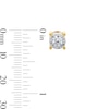 Thumbnail Image 3 of 1 CT. T.W. Diamond Miracle Solitaire Stud Earrings in 14K Gold