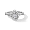 Thumbnail Image 1 of Vera Wang Love Collection 1-1/4 CT. T.W. Oval Diamond Double Marquise Frame Engagement Ring in 14K White Gold