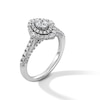 Thumbnail Image 3 of Vera Wang Love Collection 1-1/4 CT. T.W. Oval Diamond Double Marquise Frame Engagement Ring in 14K White Gold