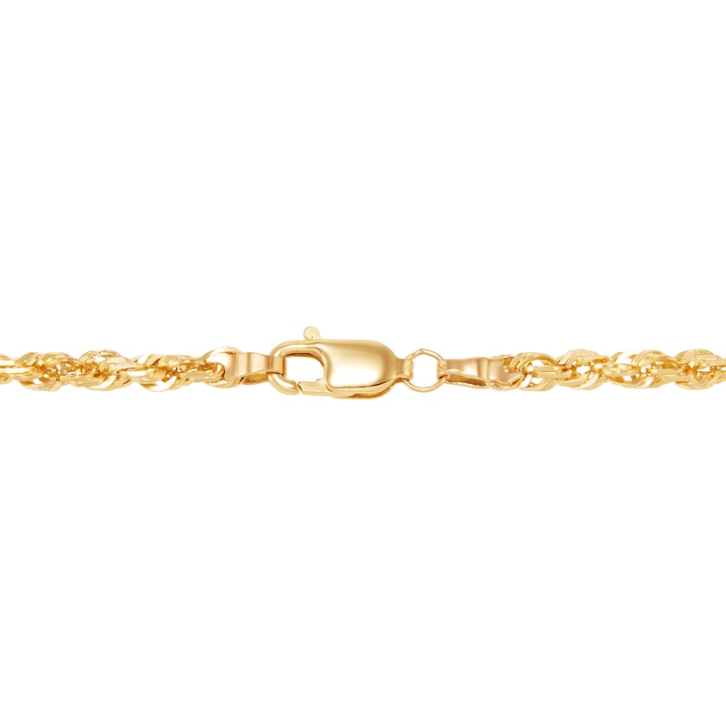 Main Image 4 of 3.0mm Glitter Rope Chain Necklace in Solid 14K Gold - 24"