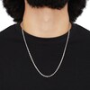 Thumbnail Image 3 of 3.0mm Glitter Rope Chain Necklace in Solid 14K White Gold - 22"