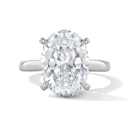 5-1/4 CT. T.W. Oval Certified Lab-Grown Diamond Solitaire Engagement Ring in 14K White Gold (F/VS2)