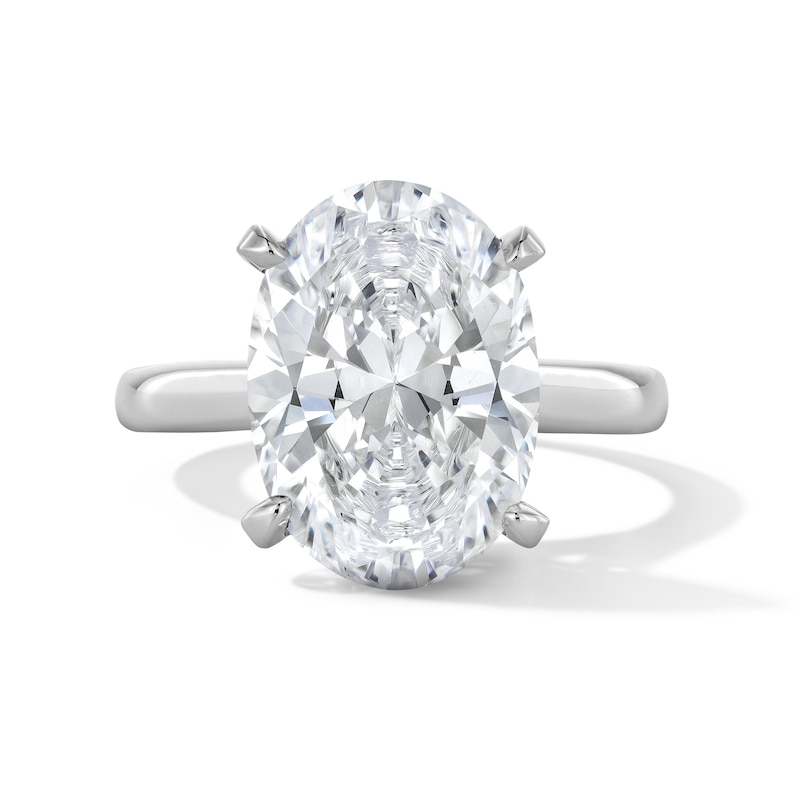Main Image 1 of 5-1/4 CT. T.W. Oval Certified Lab-Grown Diamond Solitaire Engagement Ring in 14K White Gold (F/VS2)