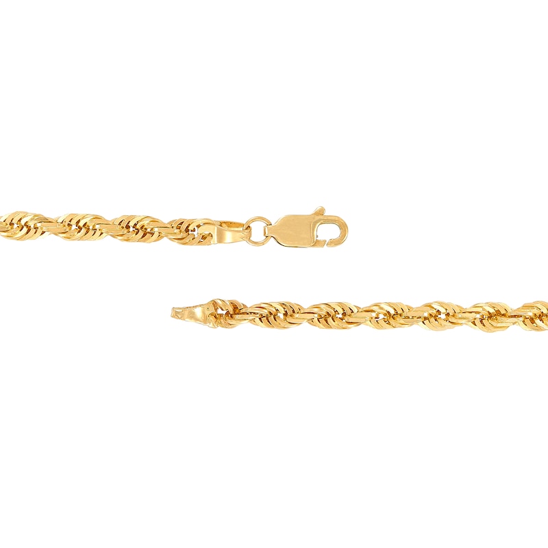 Main Image 3 of 4.4mm Glitter Rope Chain Necklace in Solid 14K Gold - 20”