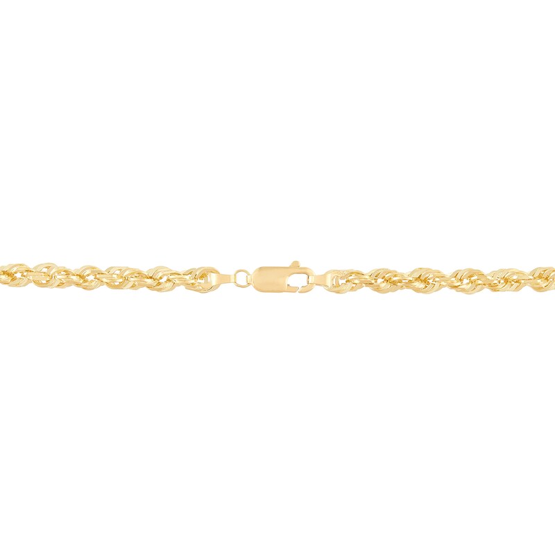 Main Image 2 of 4.4mm Glitter Rope Chain Necklace in Solid 14K Gold - 24”