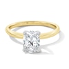 Thumbnail Image 1 of 1-1/2 CT. Oval Certified Lab-Grown Diamond Solitaire Engagement Ring in 14K Two-Tone Gold (F/VS2)