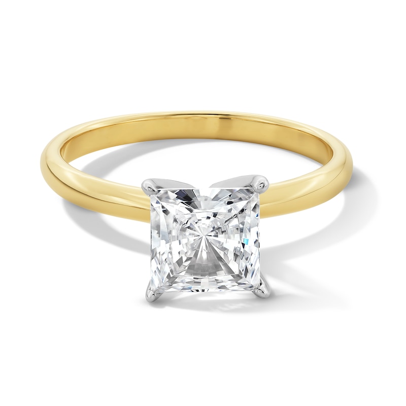 Main Image 1 of 1 CT. Princess-Cut Certified Lab-Grown Diamond Solitaire Engagement Ring in 14K Gold (F/VS2)