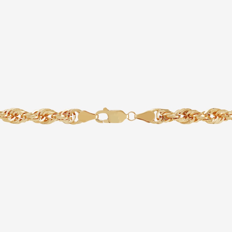 Main Image 4 of 5.5mm Glitter Rope Chain Necklace in Solid 14K Gold - 22”
