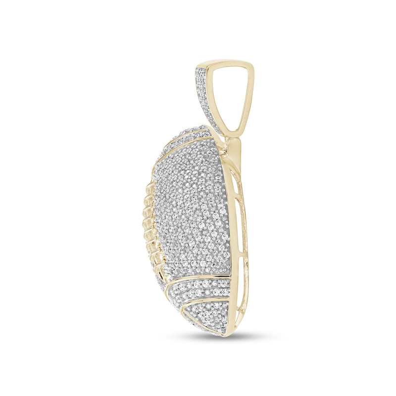 Main Image 2 of 1 CT. T.W. Diamond Football Necklace Charm in 10K Gold