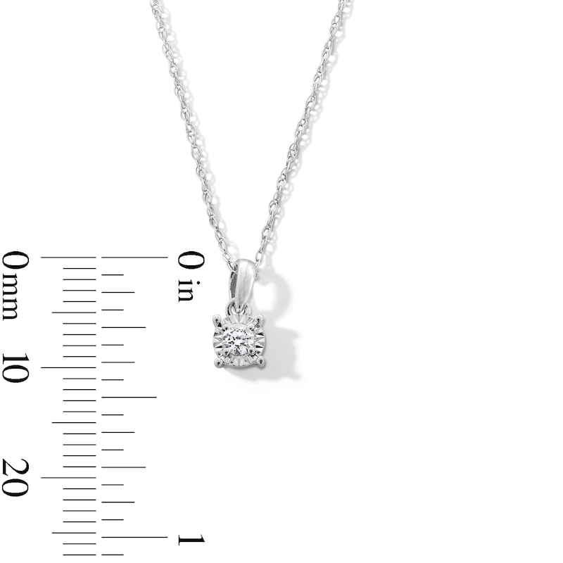 Main Image 4 of 1/4 CT. T.W. Certified Lab-Grown Diamond Miracle Solitaire Pendant and Stud Earrings Set in Sterling Silver (I/SI2)