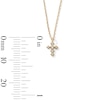 Thumbnail Image 3 of Lab-Grown Diamond Accent Cross Pendant in 10K Gold