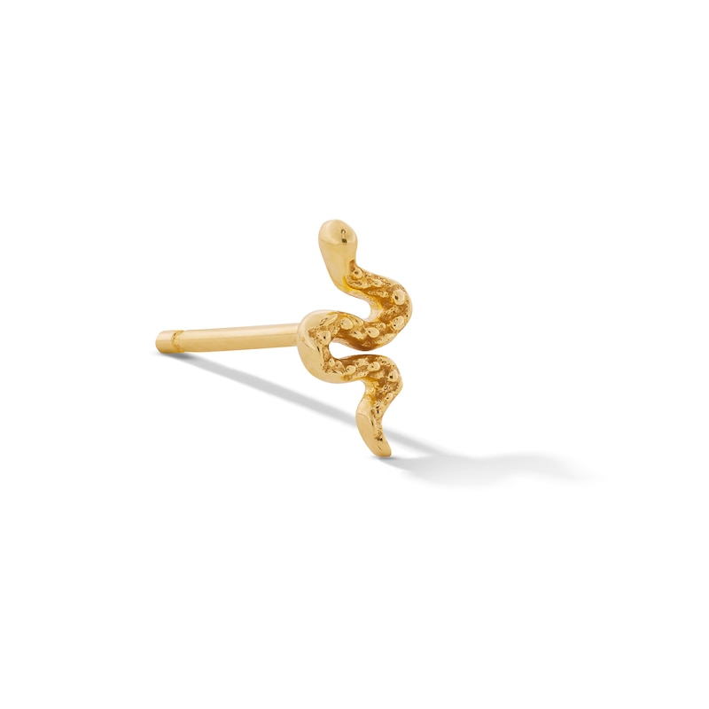 Main Image 1 of Snake Single Cartilage Stud Earring in 14K Gold