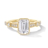 Thumbnail Image 1 of 2-1/2 CT. T.W. Emerald-Cut Certified Lab-Grown Diamond Bezel-Set Engagement Ring in 14K Gold (F/VS2)