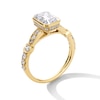 Thumbnail Image 3 of 2-1/2 CT. T.W. Emerald-Cut Certified Lab-Grown Diamond Bezel-Set Engagement Ring in 14K Gold (F/VS2)