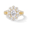 Thumbnail Image 1 of 2-1/2 CT. T.W. Oval and Round Certified Lab-Grown Diamond Frame Split Shank Engagement Ring in 14K Gold (F/VS2)