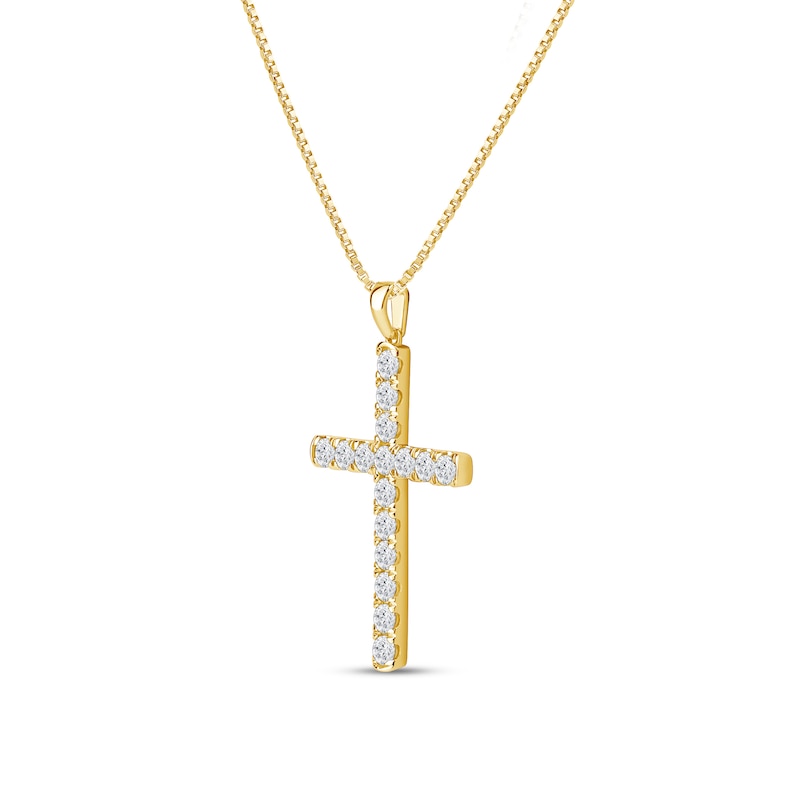 Main Image 2 of 2 CT. T.W. Certified Lab-Grown Diamond Cross Pendant in 14K Gold (F/SI2)