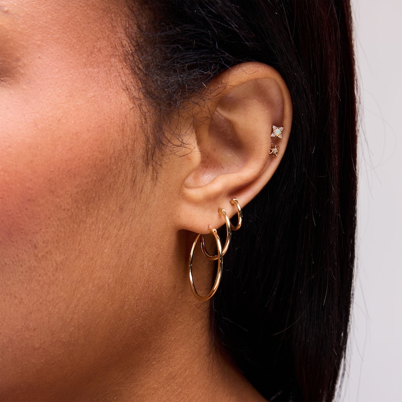 Main Image 2 of Lab-Grown Diamond Accent Star Single Cartilage Stud Earring in 14K Gold