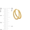 Thumbnail Image 3 of 14.5mm Single Split Hoop Earring in 10K Gold