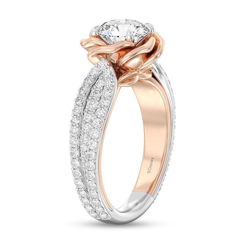 Main Image 2 of Enchanted Star Belle 2-1/4 CT. T.W. Certified Lab-Grown Diamond Rose Engagement Ring in 14K Two-Tone Gold (F/VS2)