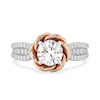 Thumbnail Image 4 of Enchanted Star Belle 2-1/4 CT. T.W. Certified Lab-Grown Diamond Rose Engagement Ring in 14K Two-Tone Gold (F/VS2)