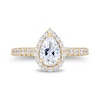 Thumbnail Image 4 of Enchanted Star Ariel 1-7/8 CT. T.W. Pear-Shaped Certified Lab-Grown Diamond Frame Engagement Ring in 14K Two-Tone Gold