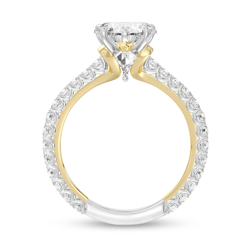 Main Image 3 of Enchanted Star Villains Evil Queen 2-1/5 CT. T.W. Heart Certified Lab-Grown Diamond Engagement Ring in Two-Tone Gold
