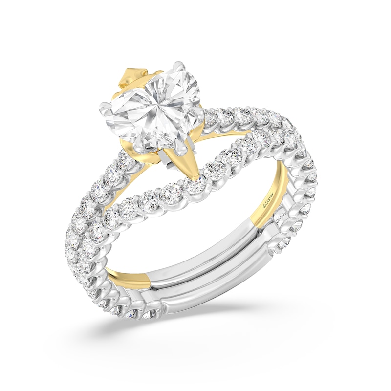 Main Image 6 of Enchanted Star Villains Evil Queen 2-1/5 CT. T.W. Heart Certified Lab-Grown Diamond Engagement Ring in Two-Tone Gold