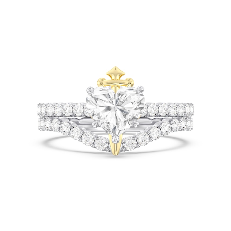 Main Image 7 of Enchanted Star Villains Evil Queen 2-1/5 CT. T.W. Heart Certified Lab-Grown Diamond Engagement Ring in Two-Tone Gold
