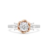 Thumbnail Image 3 of Enchanted Star Belle 1-3/4 CT. T.W. Certified Lab-Grown Diamond Rose with Leaf Engagement Ring in 14K Two-Tone Gold