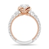 Thumbnail Image 4 of Enchanted Star Belle 1-3/4 CT. T.W. Certified Lab-Grown Diamond Rose with Leaf Engagement Ring in 14K Two-Tone Gold
