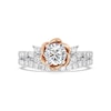 Thumbnail Image 7 of Enchanted Star Belle 1-3/4 CT. T.W. Certified Lab-Grown Diamond Rose with Leaf Engagement Ring in 14K Two-Tone Gold