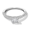 Thumbnail Image 1 of 1 CT. T.W. Diamond Frame Engagement Ring in 14K White Gold