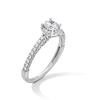 Thumbnail Image 3 of 1 CT. T.W. Diamond Frame Engagement Ring in 14K White Gold