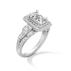 Thumbnail Image 3 of 1-1/2 CT. T.W. Emerald-Cut Diamond Double Frame Split Shank Engagement Ring in 14K White Gold