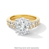 Thumbnail Image 4 of 3-3/4 CT. T.W. Oval Certified Lab-Grown Diamond Graduated Shank Engagement Ring in 14K Gold (I/SI2)