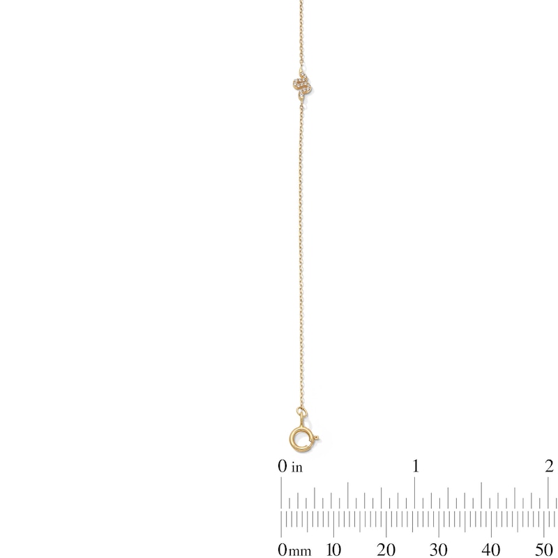 Main Image 3 of Lab-Grown Diamond Accent Snake Bracelet in 10K Gold