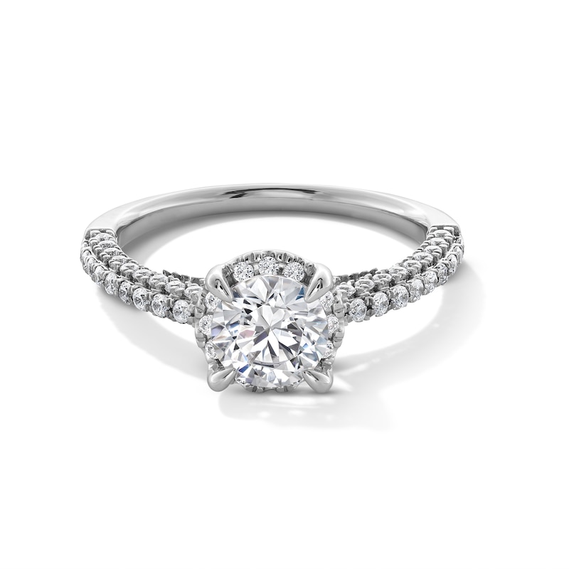 Main Image 1 of 1-1/2 CT. T.W. Diamond Frame Engagement Ring in 14K White Gold
