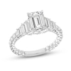 Thumbnail Image 1 of Enchanted Star Cinderella 4 CT. T.W. Emerald Certified Lab-Grown Diamond Collar Engagement Ring in 14K White Gold