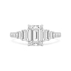 Thumbnail Image 4 of Enchanted Star Cinderella 4 CT. T.W. Emerald Certified Lab-Grown Diamond Collar Engagement Ring in 14K White Gold