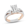 Thumbnail Image 1 of Enchanted Star Aurora 4 CT. T.W. Emerald Certified Lab-Grown Diamond Collar Engagement Ring in 14K Two-Tone Gold
