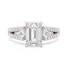 Thumbnail Image 4 of Enchanted Star Aurora 4 CT. T.W. Emerald Certified Lab-Grown Diamond Collar Engagement Ring in 14K Two-Tone Gold