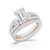 Thumbnail Image 6 of Enchanted Star Aurora 4 CT. T.W. Emerald Certified Lab-Grown Diamond Collar Engagement Ring in 14K Two-Tone Gold