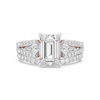 Thumbnail Image 7 of Enchanted Star Aurora 4 CT. T.W. Emerald Certified Lab-Grown Diamond Collar Engagement Ring in 14K Two-Tone Gold