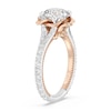 Thumbnail Image 2 of Enchanted Star Belle 2-3/4 CT. T.W. Certified Lab-Grown Diamond Rose Split Shank Engagement Ring in 14K Two-Tone Gold