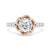 Thumbnail Image 4 of Enchanted Star Belle 2-3/4 CT. T.W. Certified Lab-Grown Diamond Rose Split Shank Engagement Ring in 14K Two-Tone Gold