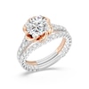 Thumbnail Image 6 of Enchanted Star Belle 2-3/4 CT. T.W. Certified Lab-Grown Diamond Rose Split Shank Engagement Ring in 14K Two-Tone Gold