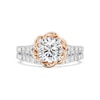 Thumbnail Image 7 of Enchanted Star Belle 2-3/4 CT. T.W. Certified Lab-Grown Diamond Rose Split Shank Engagement Ring in 14K Two-Tone Gold