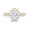 Thumbnail Image 3 of Enchanted Star Cinderella 2-7/8 CT. T.W. Oval Certified Lab-Grown Diamond Frame Engagement Ring in 14K White Gold