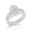 Thumbnail Image 6 of Enchanted Star Cinderella 2-7/8 CT. T.W. Oval Certified Lab-Grown Diamond Frame Engagement Ring in 14K White Gold